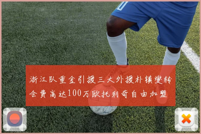 浙江队重金引援三大外援朴镇燮转会费高达100万欧托利奇自由加盟